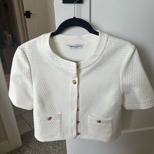 Amanda Uprichard 'Braswell' White Top Size small